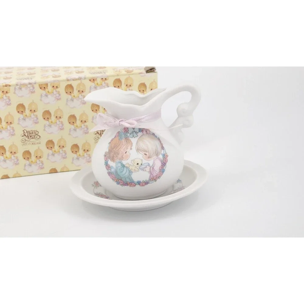 Vintage Precious Moments Sharing The Gift Of Friendship Mini Pitcher Plate Box